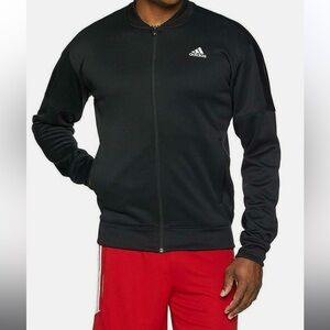 Adidas Black ClimaWarm Full Zip Fleece Lined Bomber Jacket Mens Size XL